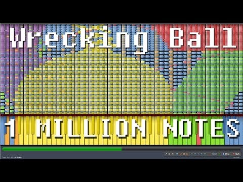 [Black MIDI] Synthesia - Wrecking Ball 1.1 Million Notes - Miley Cyrus (MIDI by EpreTroll)