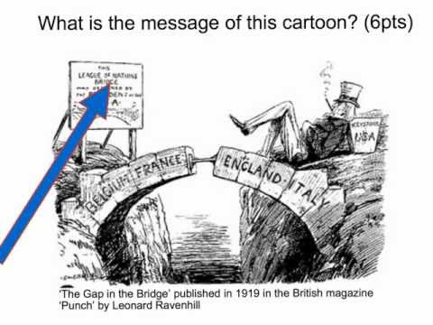 League of Nations Cartoon Analysis - 'Gap in the Bridge'