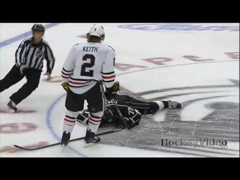 Duncan Keith slashes Jeff Carter in the face . June 4, 2013