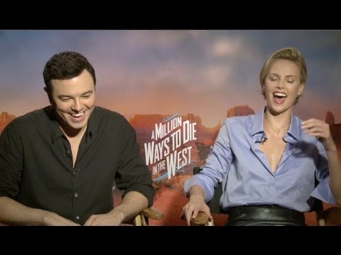 Seth MacFarlane & Charlize Theron Interview - A Million Ways to Die in the West (2014)