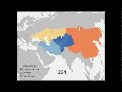 Growth of the Mongol Empire, 1206-1294