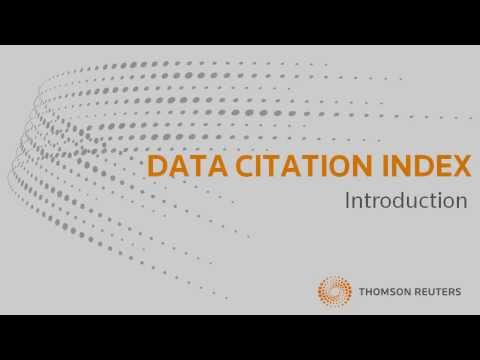 Data Citation Index: Introduction