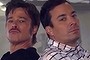 Brad Pitt and Jimmy Fallon in 'Breakdance Conversation'.