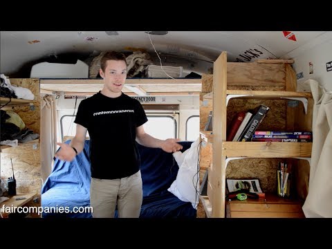 Teen converts bus into off-grid $5600 photovoltaic tiny home