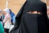 A devout woman wearing a niqab at Lakemba Mosque 