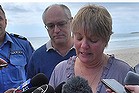 Shark victim's mother breaks down on beach (Thumbnail)