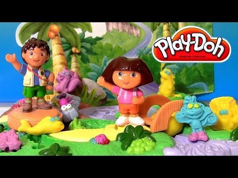 Play Doh Dora the Explorer Big Adventure Set BONUS Diego Playdough Jungle Animals by Nickelodeon