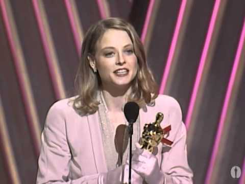 Jodie Foster winning an Oscar® for 