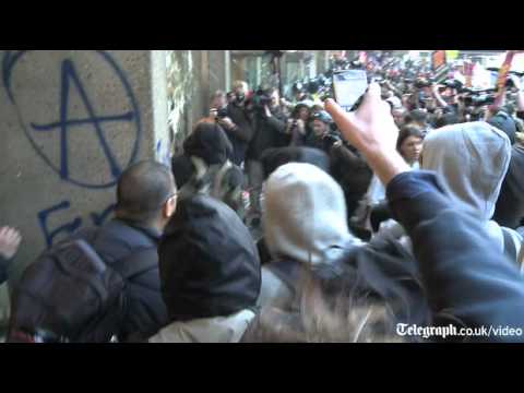 Students Vs Police at Millbank, London