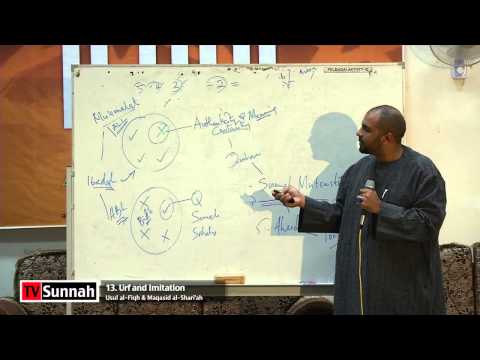 13  Urf and Imitations - Usul al Fiqh & Maqasid Shari'ah