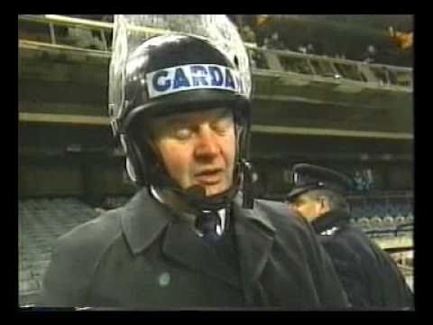 English Football Hooligans Riot in Lansdowne Road, Dublin - February 1995