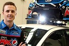 Blue through and through: Defending Bathurst 1000 champ Mark Winterbottom with both of his Ford Falcons.