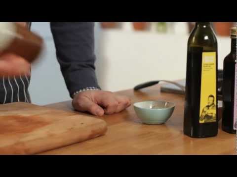 Jamie Oliver's extra virgin olive oil and balsamic vinegar