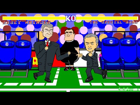 Wenger vs Mourinho FIGHT (Chelsea v Arsenal Highlights, Goals, 2-0 Football Cartoon, 5.10.14)