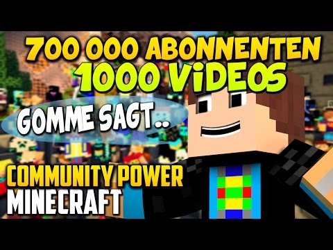 700 000 Abonnenten + 1000 Videos - Minecraft Survival Games: GOMME SAGT