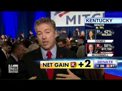 Sen. Rand Paul reacts to Mitch McConnell's win