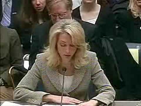 Valerie Plame testifies in CIA leak hearings (part 1)