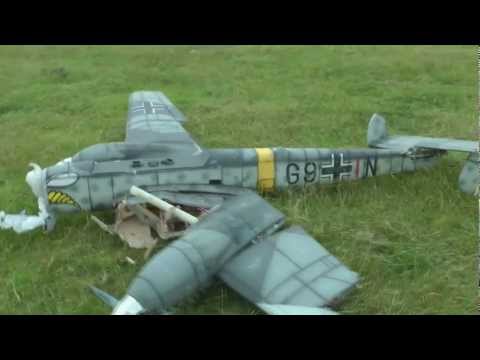 Messerschmitt BF-110 r/c crash