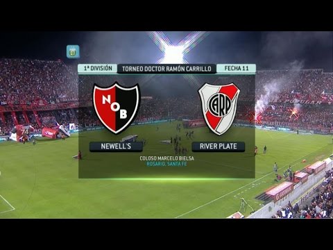 Fútbol en vivo. Newell's - River. Fecha 11. Torneo Primera División 2014. FPT.