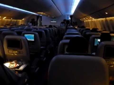 Qatar Airways Boeing 777-300ER, economy class, Bangkok to Doha, 2012