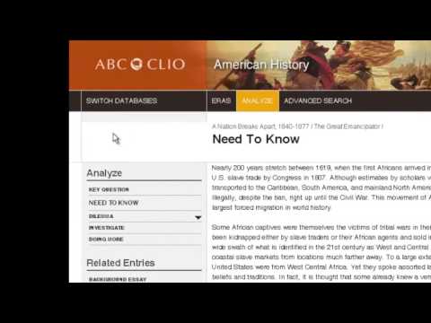 U.S. History Research on ABC-CLIO