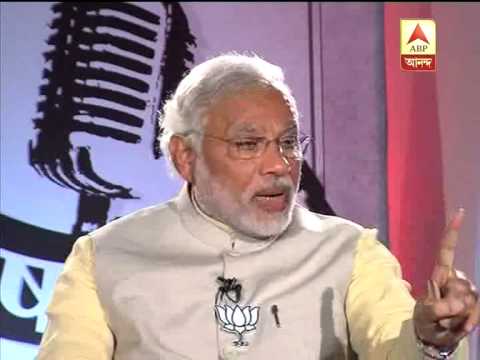 Narendra Modi's exclusive interview at ABP Ananda Ghoshanapatra