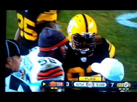 James Harrison hit on Colt McCoy 2011