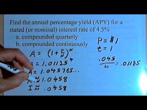 Calculating Annual Percentage Yield (APY) 141-32