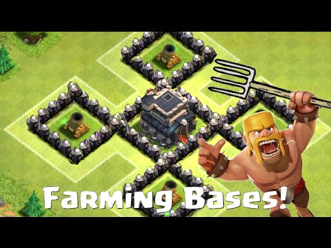 Clash of Clans Town Hall 9 Defense - Farming Base Layouts with 4 Mortars!