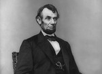 Abraham Lincoln seated in the chair he had sat in during his tenure in the House of Representatives. Taken by Brady on February 9, 1864, Robert Todd Lincoln called it "The best likeness of my Father".