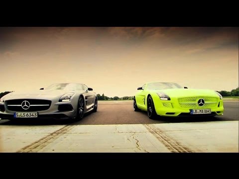 Petrol vs Electric - Mercedes SLS AMG Battle - Top Gear - Series 20 - BBC