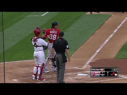 WSH@STL: Morse has single overturned into grand slam