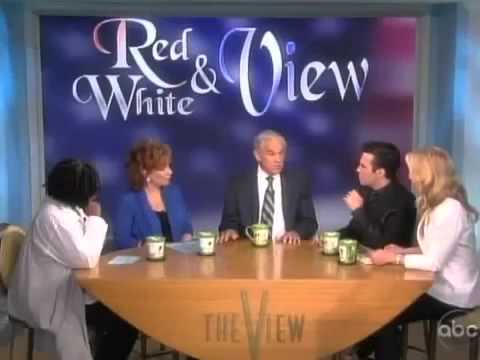 Ron Paul Rocks The View Whoopi Goldberg Frustrated When Audience Cheers Ron Paul.