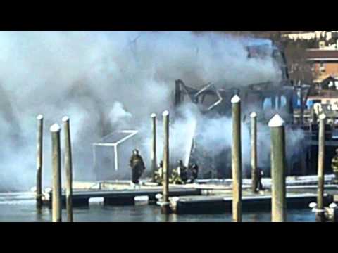 Port Jefferson Pier - Dock House Fire - 2