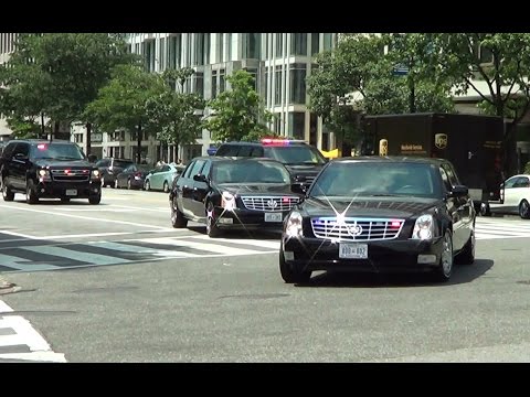 U.S. Diplomatic motorcade code 3 through D.C. [Washington D.C. | 7/2013]