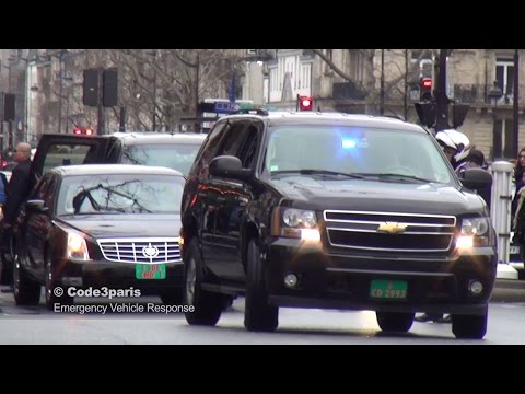 American Embassy Motorcade VIP Paris