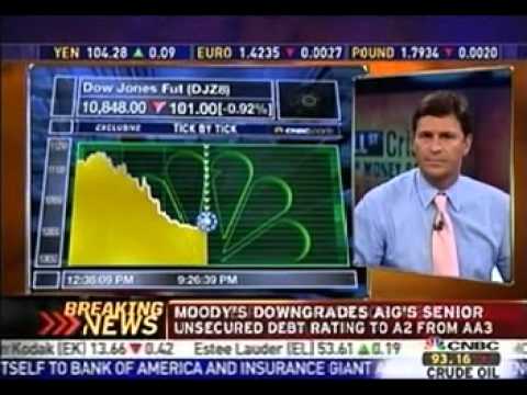 Wall Street Crash of 2008: CNBC Sep 15, 2008 6-7pm PST (AIG downgrades)