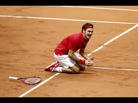 2014 Davis Cup FINAL Roger Federer Emotion