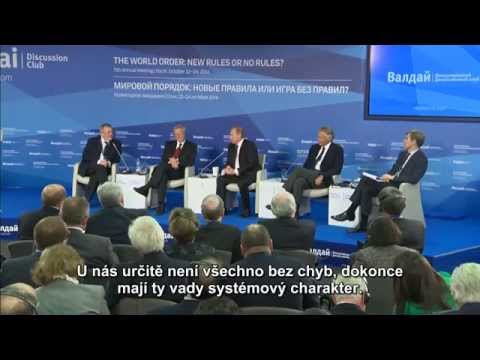 Vladimir Putin Světový řád nová pravidla nebo hra bez pravidel? Valdaj 2014 - Diskuse titulky CZ