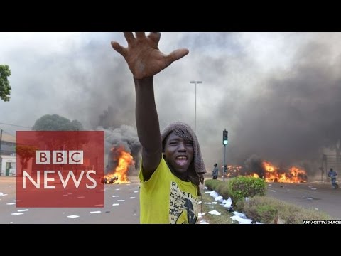 Burkina Faso protests: 'Black smoke is all around me'