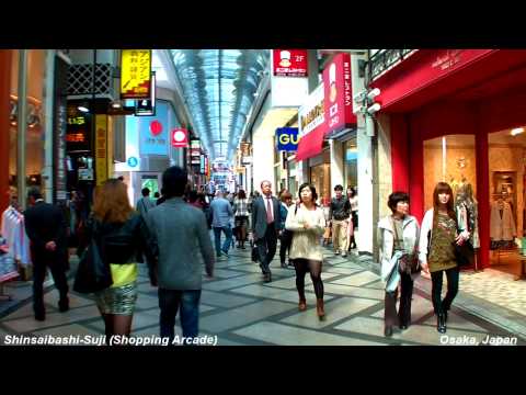 Walking Through Shinsaibashi Shopping Arcade @ Osaka Japan [Namba HD POV ]   心斎橋