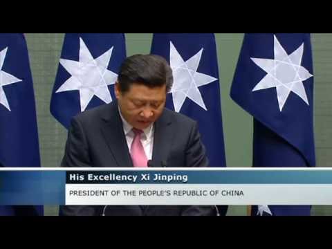 Address to the House by His Excellency Mr Xi Jinping, President of the People's Republic of China.