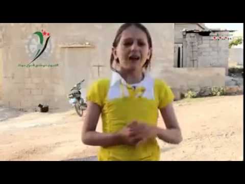 A young girl speaks about the current situation of syria.