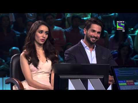 Shahid Kapoor and Shardha Kapoor at KBC promoting Haider