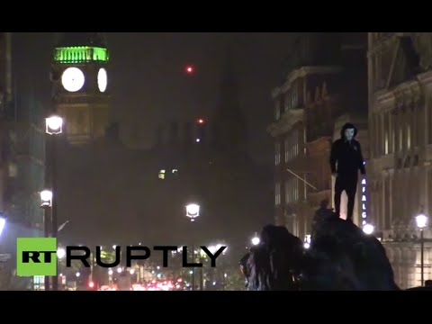 LIVE - Million Mask March floods London streets