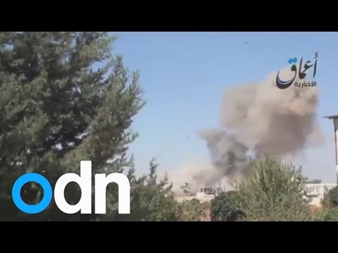 Amateur video purports to show US led coalition forces targeting IS