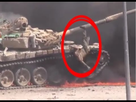 Syrian Army Tank Attacked by FSA - Syrian War