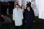 File - President Reagan says goodbye to Soviet General Secretary Gorbachev after the last meeting at Hofdi House, Reykjavik, Iceland, 12 October, 1986.