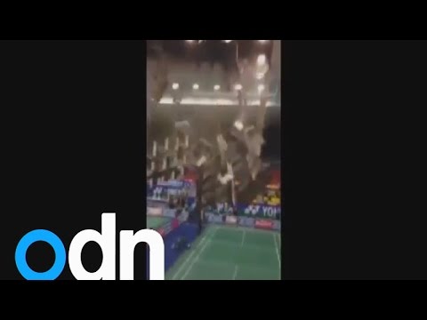 Badminton stadium collapse: Players narrowly escape injury in Vietnam