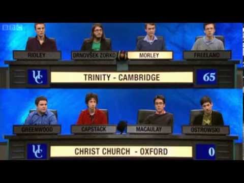 University Challenge   S43E3   Trinity, Cambridge vs Christ Church, Oxford